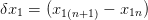 δx1 = (x1(n+1) − x1n)  