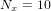 N  = 10
  x  