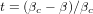 t = (βc − β )∕βc  