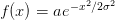           −x2∕2σ2
f (x) = ae   