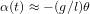 α(t) ≈ − (g∕l)𝜃  