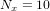 N  = 10
 x  