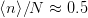 ⟨n ⟩∕N ≈  0.5  