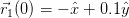 ⃗r1(0) = − ˆx + 0.1ˆy  