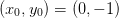 (x0,y0) = (0,− 1)  