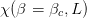 χ(β = βc,L )  