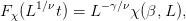      1∕ν      −γ∕ν
F χ(L   t) = L     χ(β, L),
