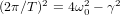       2    2   2
(2π∕T ) = 4ω0 − γ  