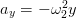          2
ay = − ω 2y  