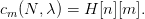 cm (N, λ ) = H [n ][m ].
