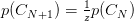 p(CN+1 ) = 1zp(CN )  