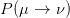 P(μ →  ν)  