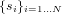 {si}i=1...N  