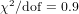 χ2∕dof = 0.9  