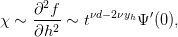     ∂2f     νd−2νy  ′
χ ∼ ∂h2- ∼ t     hΨ  (0),
