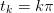 tk = k π  