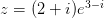 z = (2 + i)e3−i  