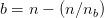 b = n −  (n ∕nb)  