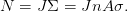 N  = J Σ = J nA σ.
                                                                          

                                                                          
