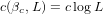 c(βc,L) = c logL  