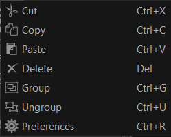 edit menu