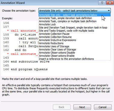 Annotation Wizard first dialog box