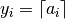 y_i = \lceil a_i \rceil