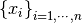 \left\{ x_i \right\}_{i=1,\cdots,n}