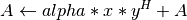 A \leftarrow alpha*x*y^H + A