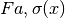 Fa,\sigma (x)